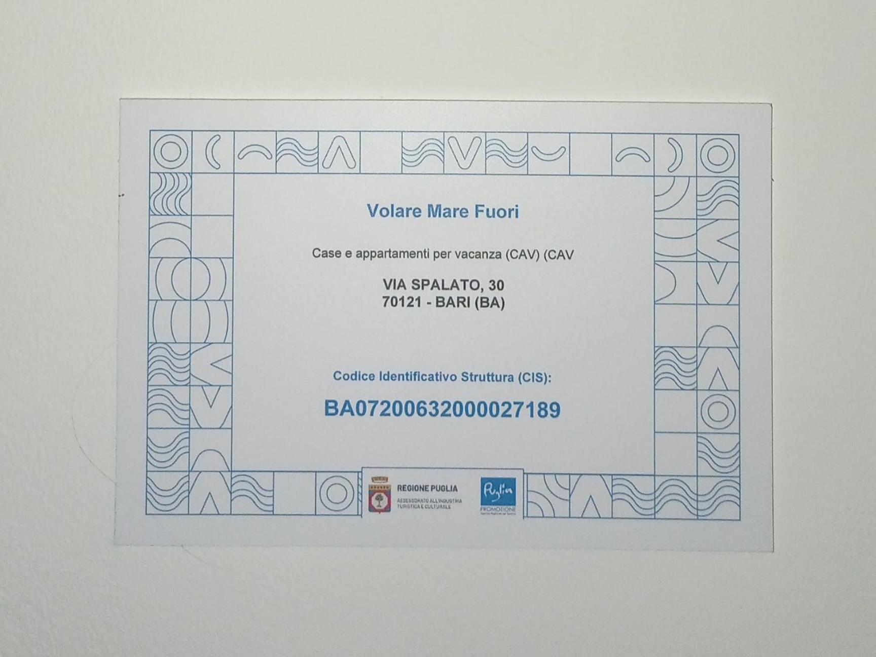 Casa Vacanze Volare Mare Fuori Бари Экстерьер фото